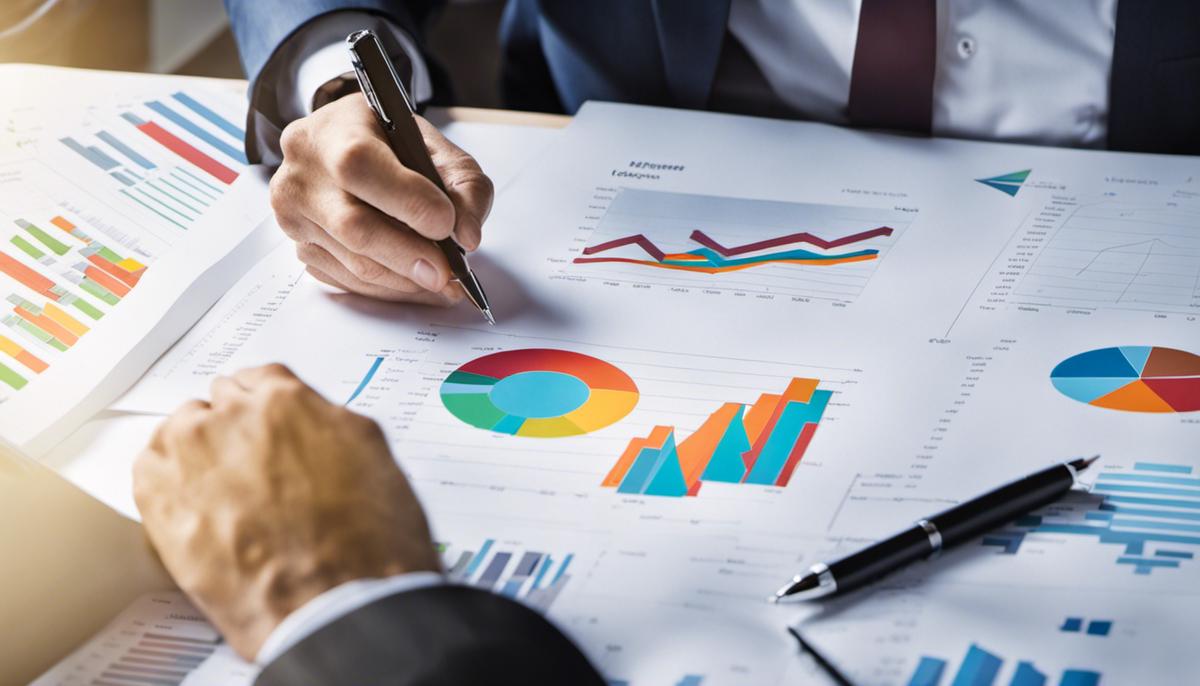 Image depicting a person analyzing charts and graphs, symbolizing understanding of the consulting industry